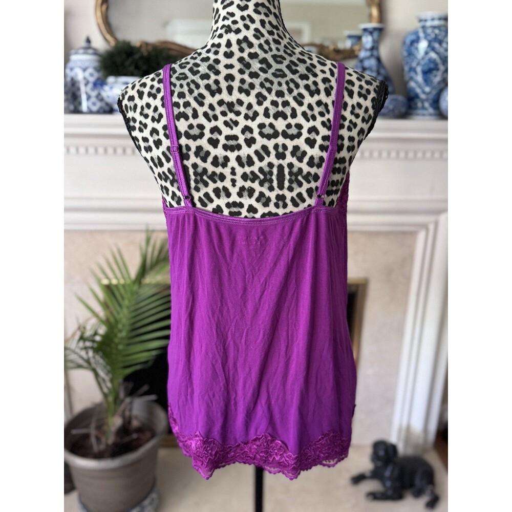 Lane Bryant Women's Classic Cami Tank Top Layering Plus 14/16 Purple Lace - Picture 2 of 8
